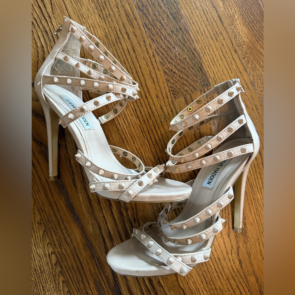 Steve Madden Studded high strappy Heels with back size 6.5  party sexy